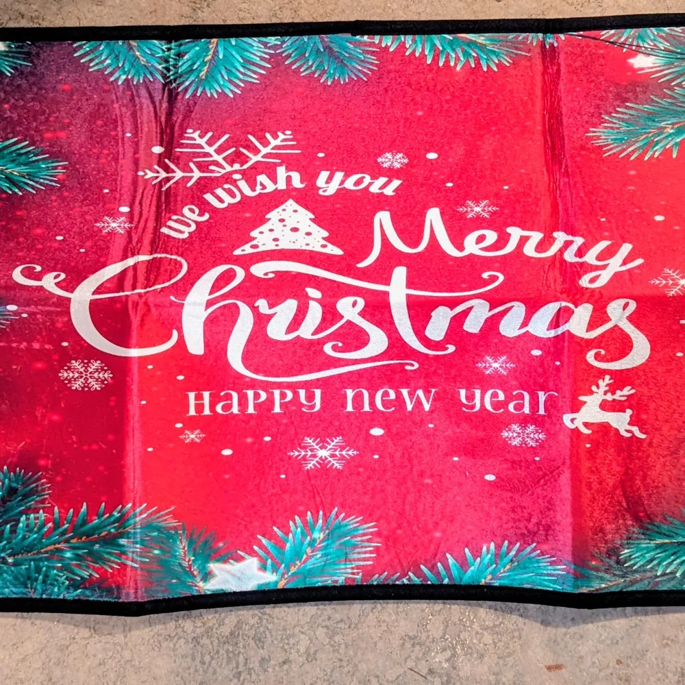 Festive Red Christmas Rug - Picture 1 of 5